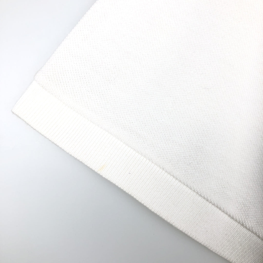 Large size Lacoste short-sleeved polo shirt (French design), size 9, equivalent to men's XXXL. cotton white type Vintage Second Hand