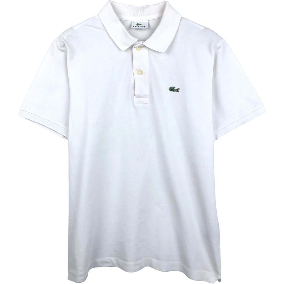 Lacoste LACOSTE Short Sleeve Polo Shirt Size 5 Men's L cotton white type Vintage Second Hand