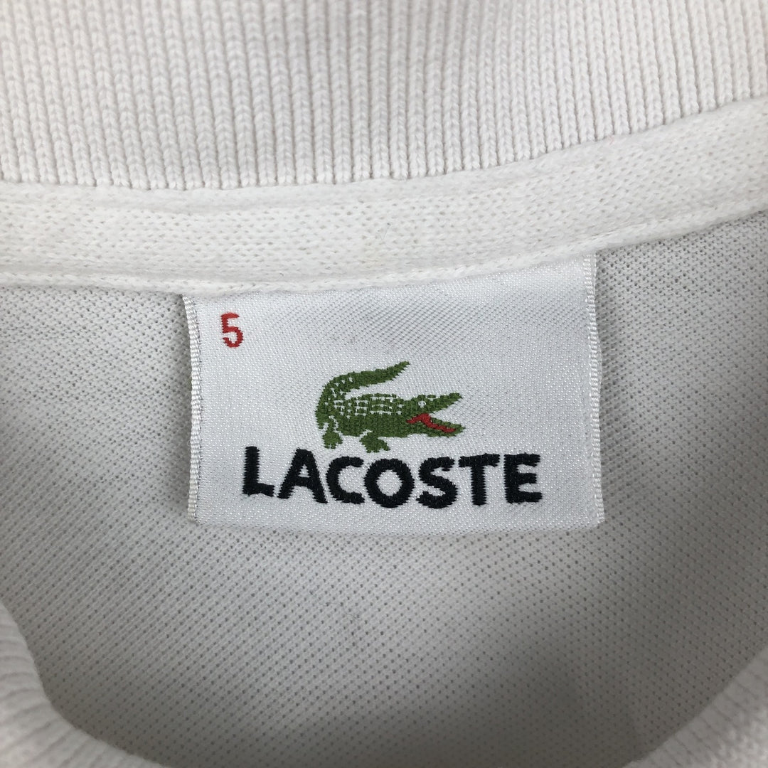 Lacoste LACOSTE Short Sleeve Polo Shirt Size 5 Men's L cotton white type Vintage Second Hand