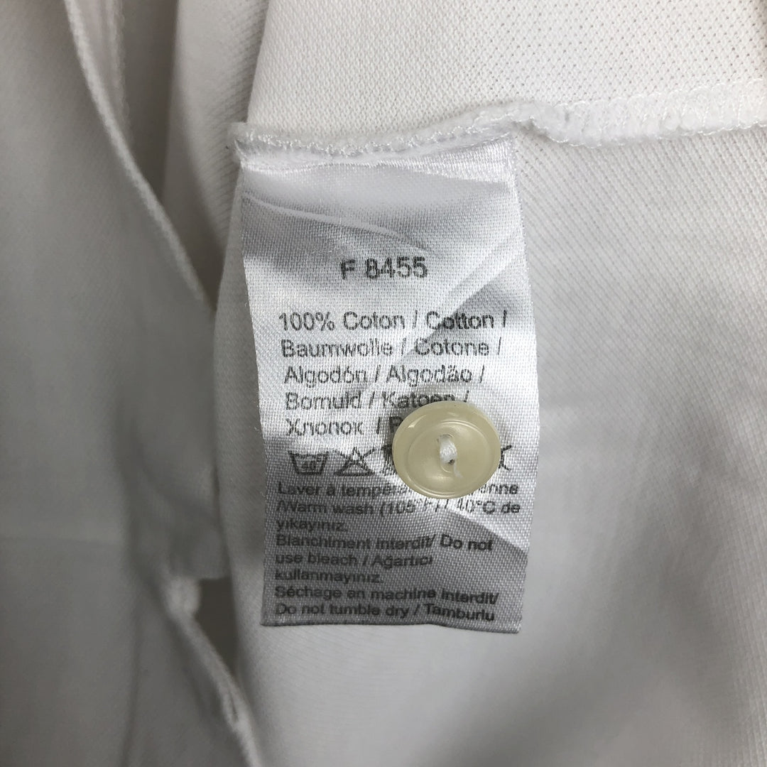 Lacoste LACOSTE Short Sleeve Polo Shirt Size 5 Men's L cotton white type Vintage Second Hand