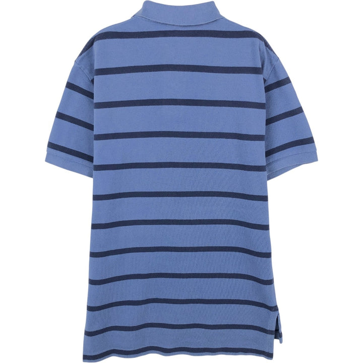 Ralph Lauren POLO by Ralph Lauren short sleeve striped polo shirt, size S for men cotton navy blue type Vintage Second Hand