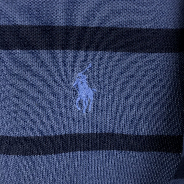 Ralph Lauren POLO by Ralph Lauren short sleeve striped polo shirt, size S for men cotton navy blue type Vintage Second Hand