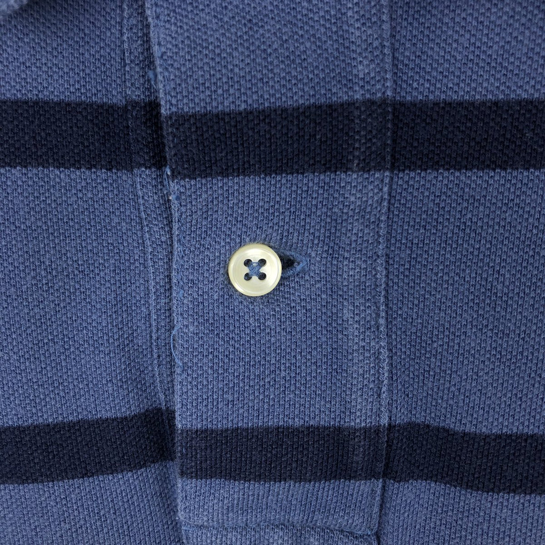 Ralph Lauren POLO by Ralph Lauren short sleeve striped polo shirt, size S for men cotton navy blue type Vintage Second Hand