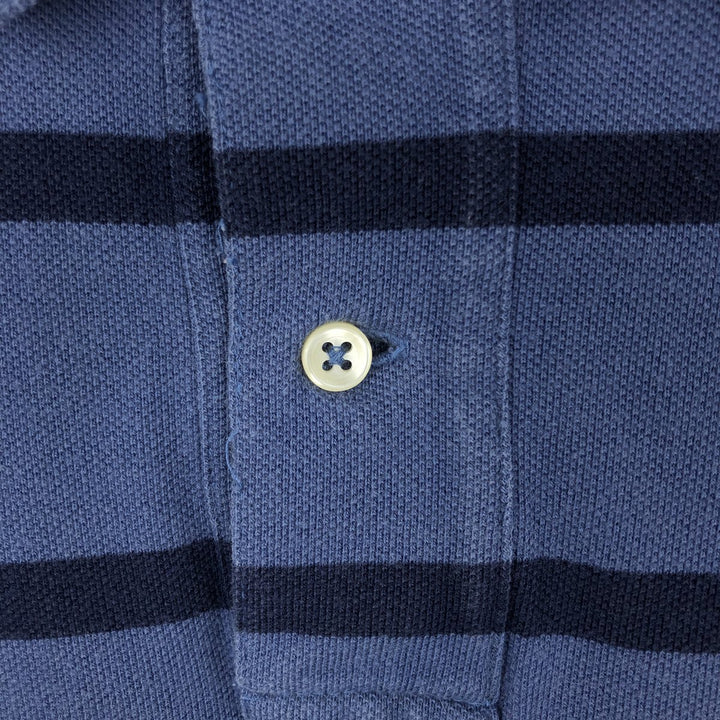 Ralph Lauren POLO by Ralph Lauren short sleeve striped polo shirt, size S for men cotton navy blue type Vintage Second Hand