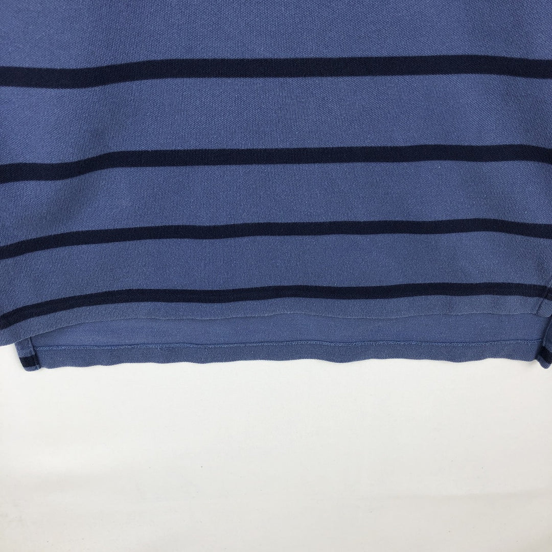 Ralph Lauren POLO by Ralph Lauren short sleeve striped polo shirt, size S for men cotton navy blue type Vintage Second Hand
