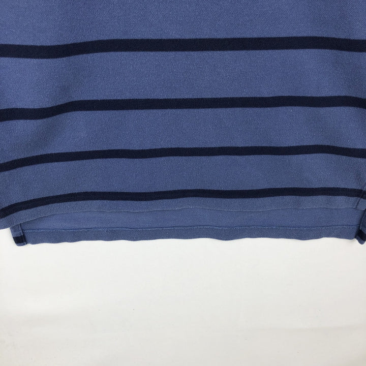 Ralph Lauren POLO by Ralph Lauren short sleeve striped polo shirt, size S for men cotton navy blue type Vintage Second Hand