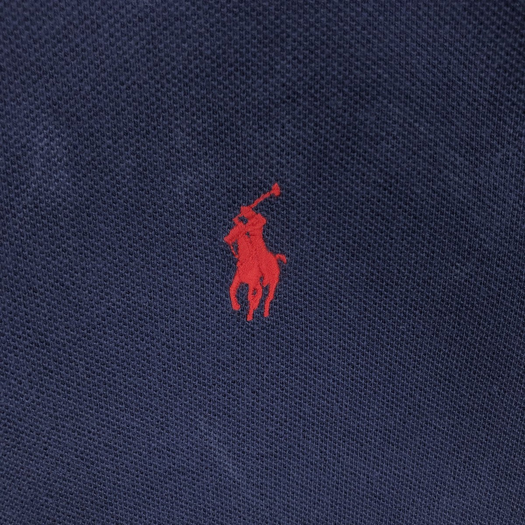 Ralph Lauren POLO by Ralph Lauren CUSTOM FIT short sleeve polo shirt, men's XL size cotton black type Vintage Second Hand