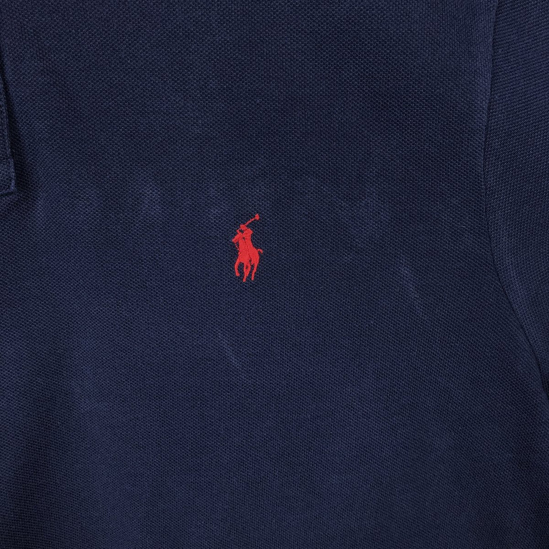 Ralph Lauren POLO by Ralph Lauren CUSTOM FIT short sleeve polo shirt, men's XL size cotton black type Vintage Second Hand