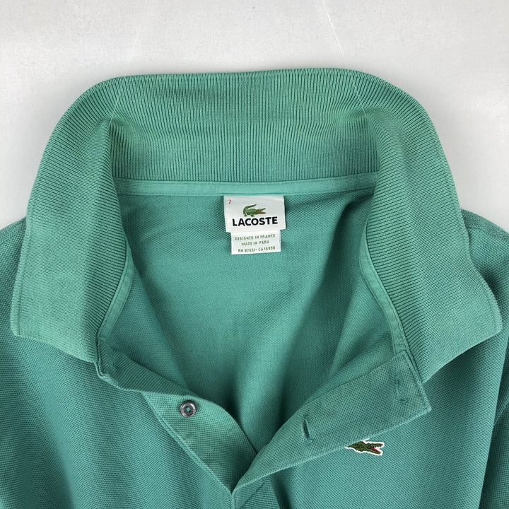 Lacoste LACOSTE French design short sleeve polo shirt No. 7 Men's XXL equivalent cotton green type Vintage Second Hand