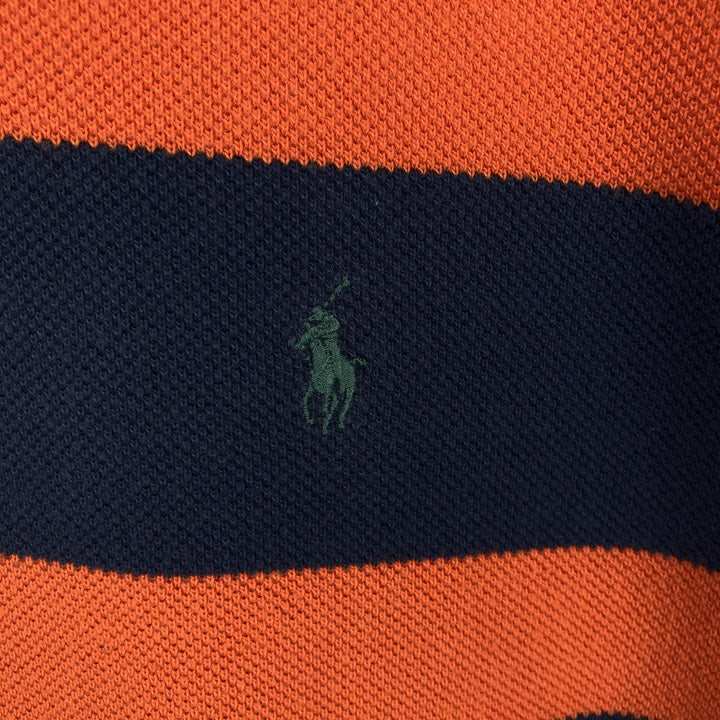 Ralph Lauren POLO by Ralph Lauren CUSTOM FIT short sleeve polo shirt, men's size L cotton orange type Vintage Second Hand