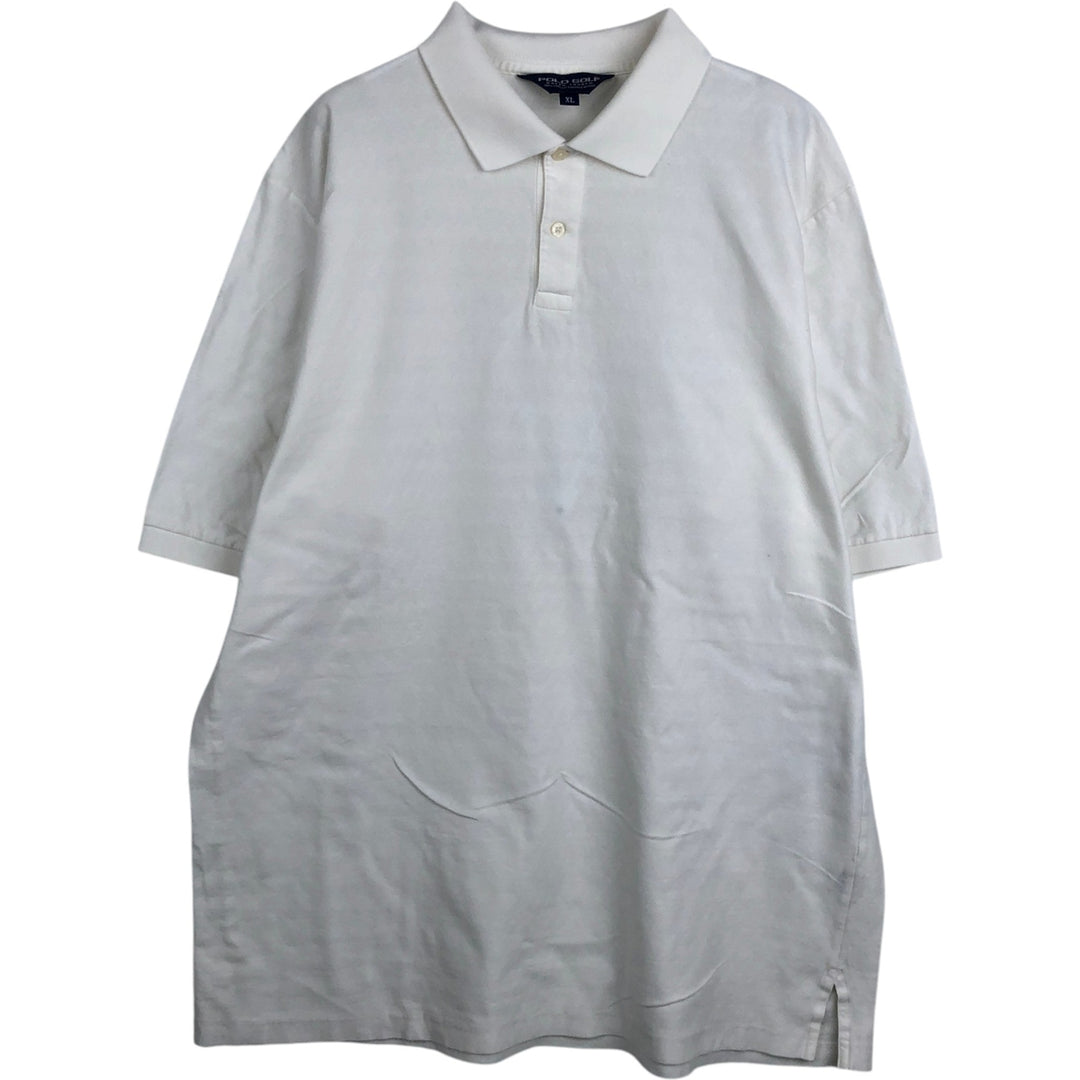 Ralph Lauren POLO GOLF Short Sleeve Polo Shirt Men's XL Pima Cotton white type Vintage Second Hand