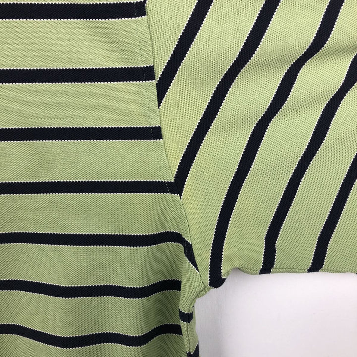 Brooks Brothers Short-Sleeve Striped Polo Shirt, Men's Size XL (approx.) cotton green type yellow green Vintage Second Hand
