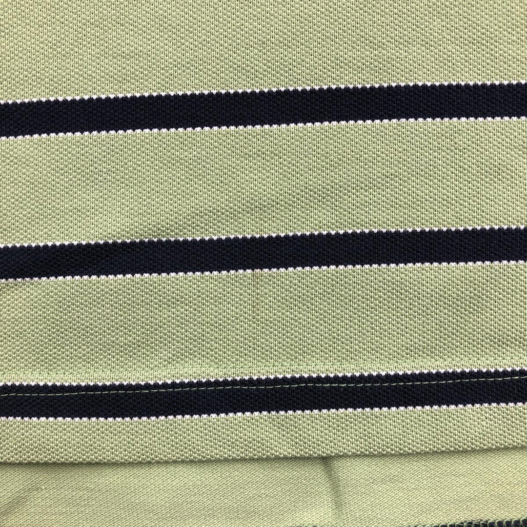 Brooks Brothers Short-Sleeve Striped Polo Shirt, Men's Size XL (approx.) cotton green type yellow green Vintage Second Hand