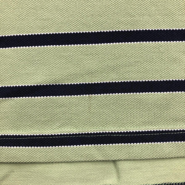 Brooks Brothers Short-Sleeve Striped Polo Shirt, Men's Size XL (approx.) cotton green type yellow green Vintage Second Hand