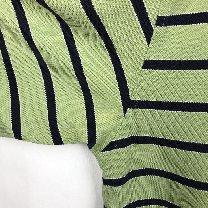 Brooks Brothers Short-Sleeve Striped Polo Shirt, Men's Size XL (approx.) cotton green type yellow green Vintage Second Hand