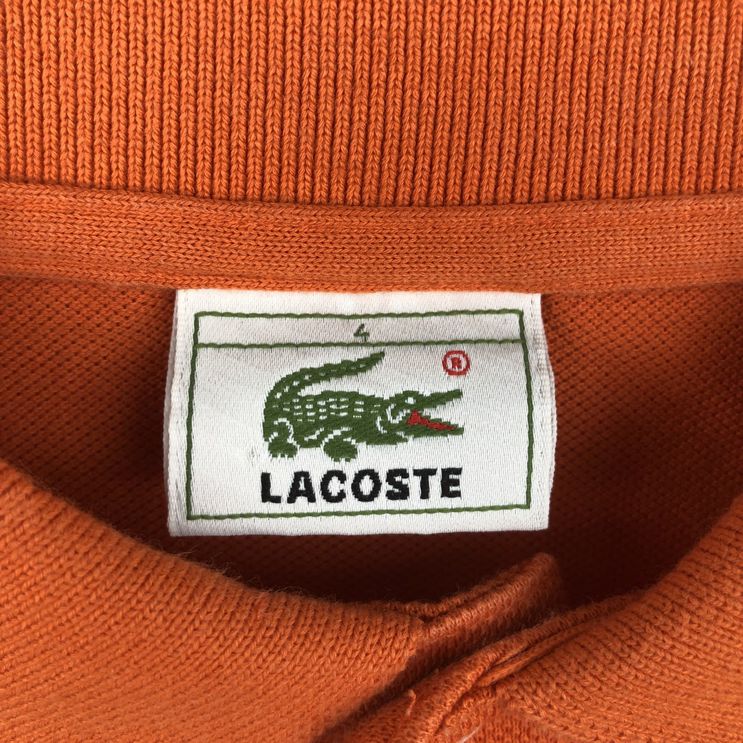 Lacoste LACOSTE Short Sleeve Polo Shirt Size 4 Men's M cotton orange type Vintage Second Hand