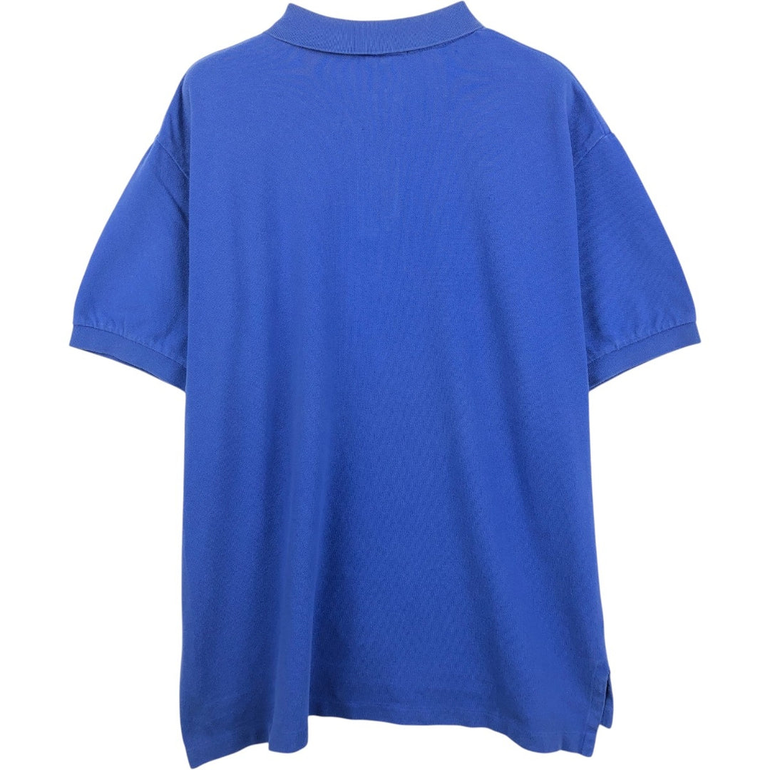 Ralph Lauren POLO by Ralph Lauren short sleeve polo shirt, men's XL size cotton blue type Vintage Second Hand