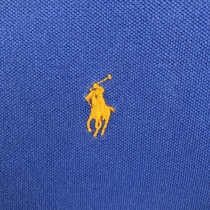 Ralph Lauren POLO by Ralph Lauren short sleeve polo shirt, men's XL size cotton blue type Vintage Second Hand