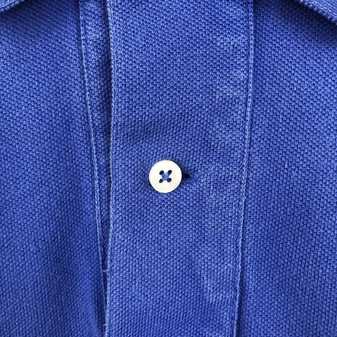 Ralph Lauren POLO by Ralph Lauren short sleeve polo shirt, men's XL size cotton blue type Vintage Second Hand