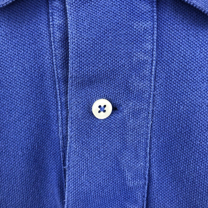 Ralph Lauren POLO by Ralph Lauren short sleeve polo shirt, men's XL size cotton blue type Vintage Second Hand