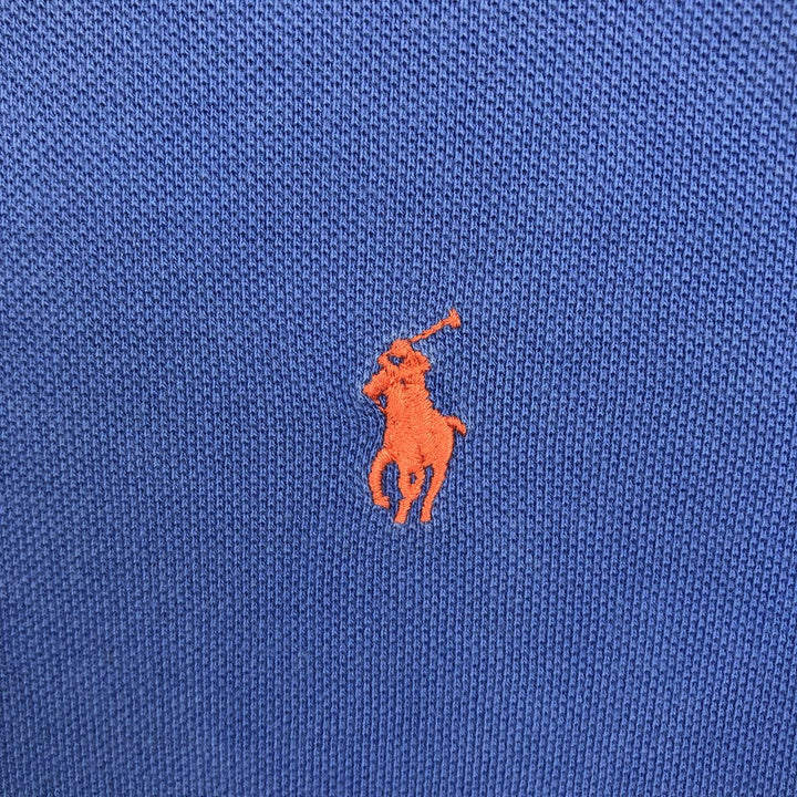 Ralph Lauren POLO by Ralph Lauren short sleeve polo shirt, men's XL size cotton blue type Vintage Second Hand