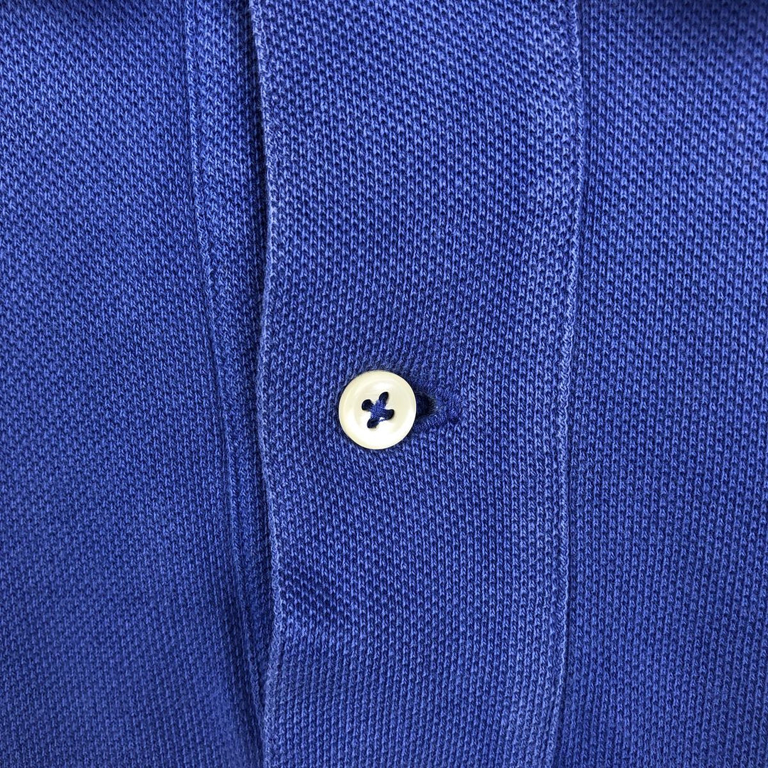 Ralph Lauren POLO by Ralph Lauren short sleeve polo shirt, men's XL size cotton blue type Vintage Second Hand