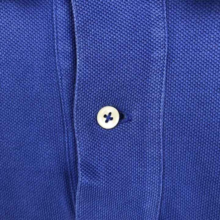 Ralph Lauren POLO by Ralph Lauren short sleeve polo shirt, men's XL size cotton blue type Vintage Second Hand