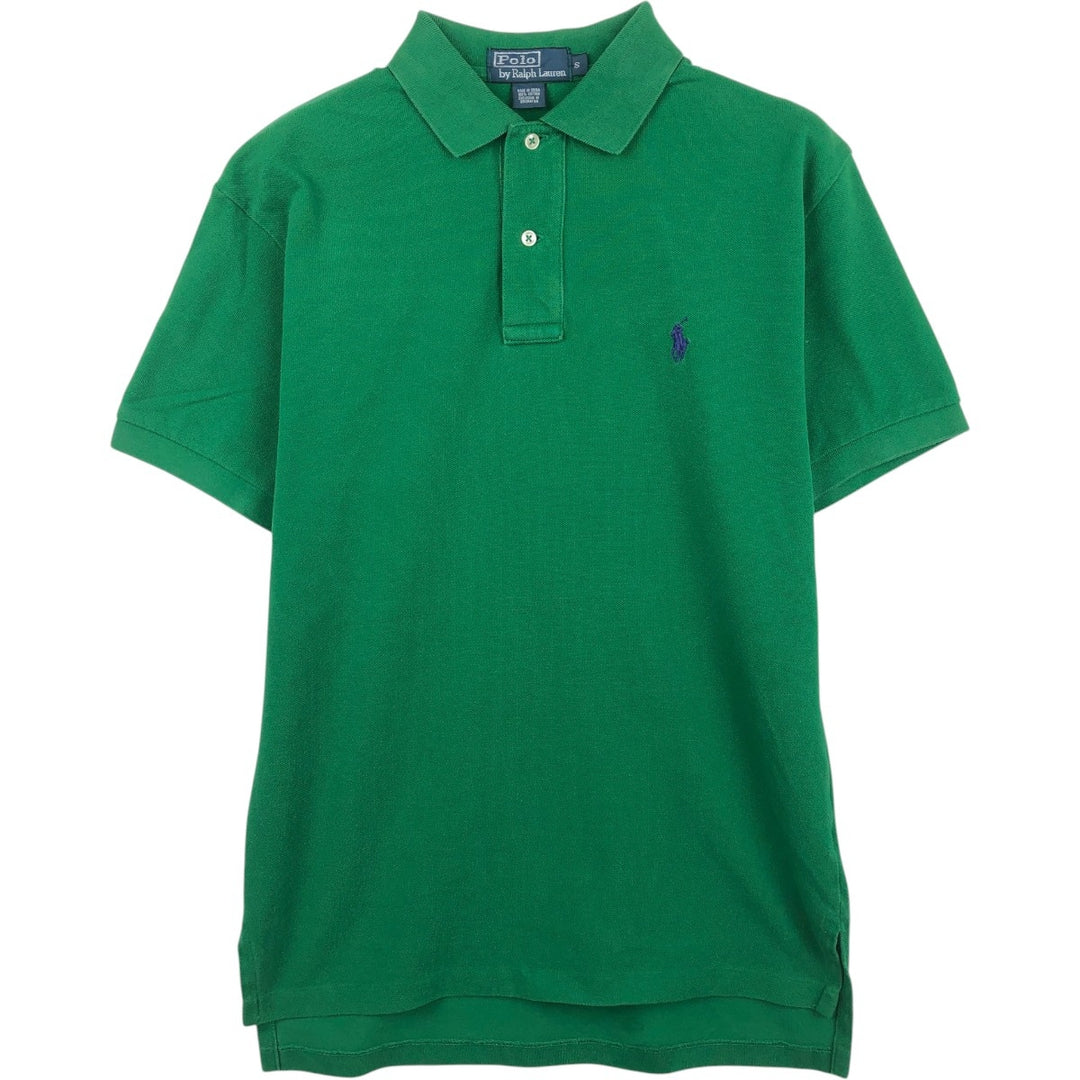 Ralph Lauren POLO by Ralph Lauren short sleeve polo shirt, size S for men cotton green type Vintage Second Hand