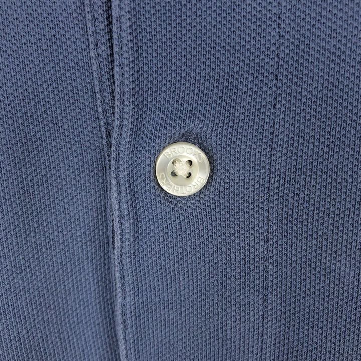 Brooks Brothers 1818 Short-Sleeve Polo Shirt, Men's Size M (approx.) cotton Blue type light blue Vintage Second Hand