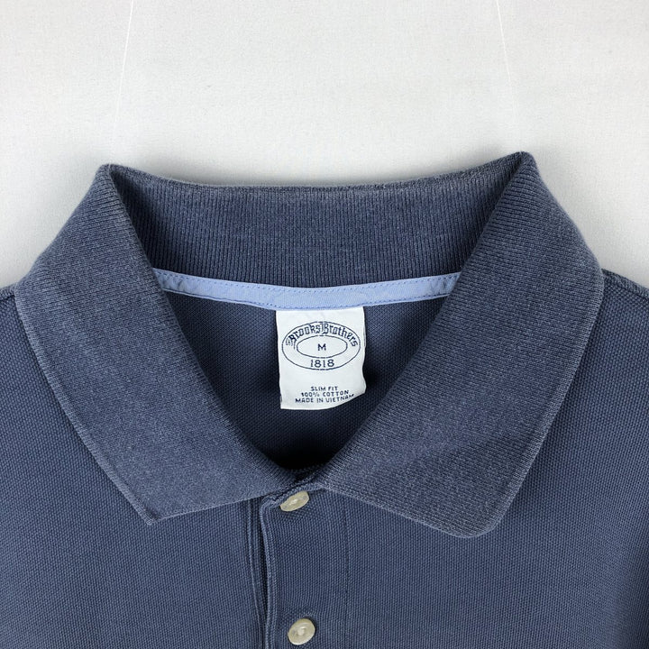 Brooks Brothers 1818 Short-Sleeve Polo Shirt, Men's Size M (approx.) cotton Blue type light blue Vintage Second Hand