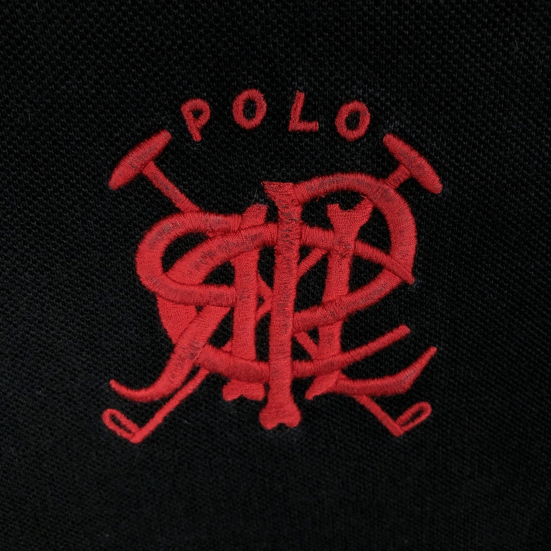 Ralph Lauren POLO by Ralph Lauren short sleeve polo shirt, men's size L cotton black type Vintage Second Hand