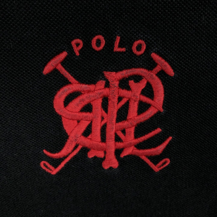 Ralph Lauren POLO by Ralph Lauren short sleeve polo shirt, men's size L cotton black type Vintage Second Hand