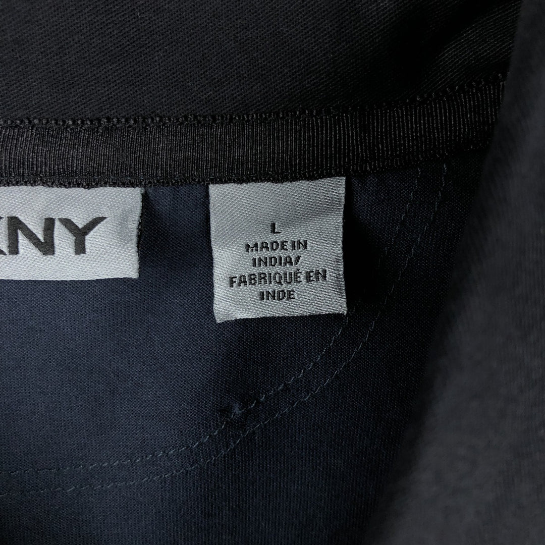 Donna Karan New York (DKNY) Short-Sleeve Polo Shirt, Men's Size L (approx.) cotton navy blue type Vintage Second Hand
