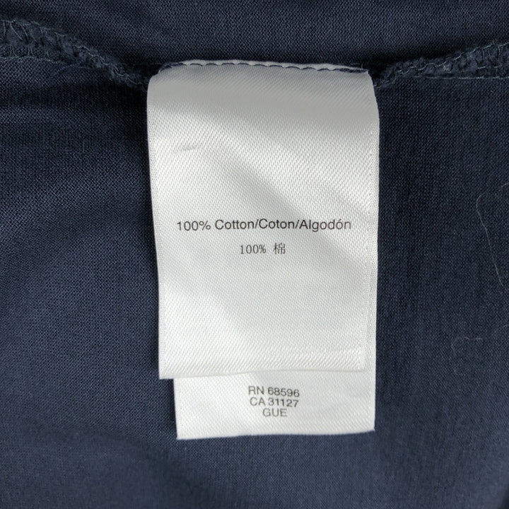 Donna Karan New York (DKNY) Short-Sleeve Polo Shirt, Men's Size L (approx.) cotton navy blue type Vintage Second Hand