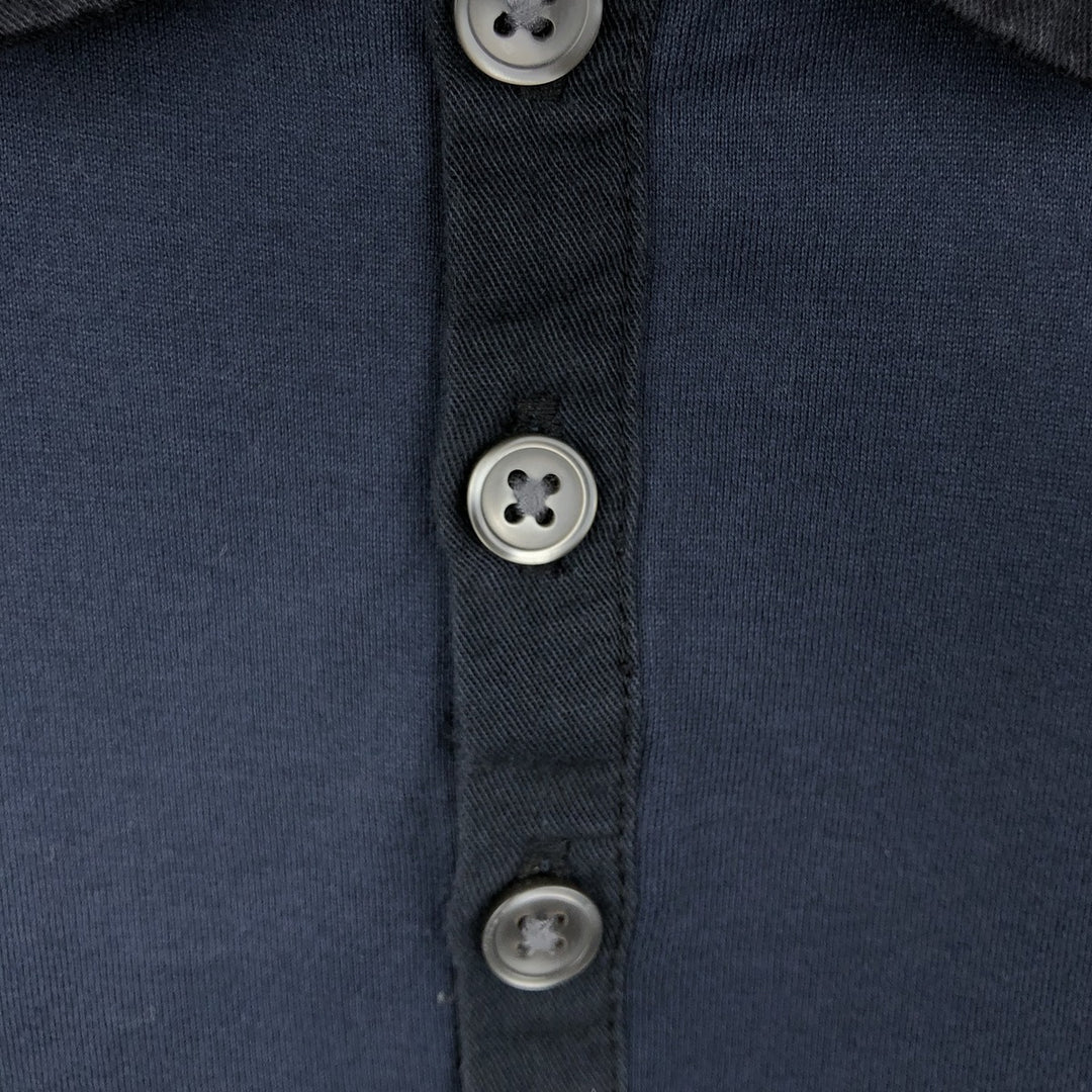 Donna Karan New York (DKNY) Short-Sleeve Polo Shirt, Men's Size L (approx.) cotton navy blue type Vintage Second Hand