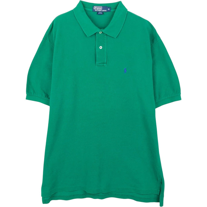 Ralph Lauren POLO by Ralph Lauren short sleeve polo shirt, men's XL size cotton green type Vintage Second Hand