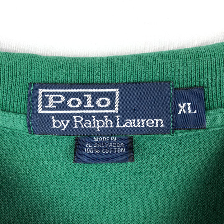 Ralph Lauren POLO by Ralph Lauren short sleeve polo shirt, men's XL size cotton green type Vintage Second Hand