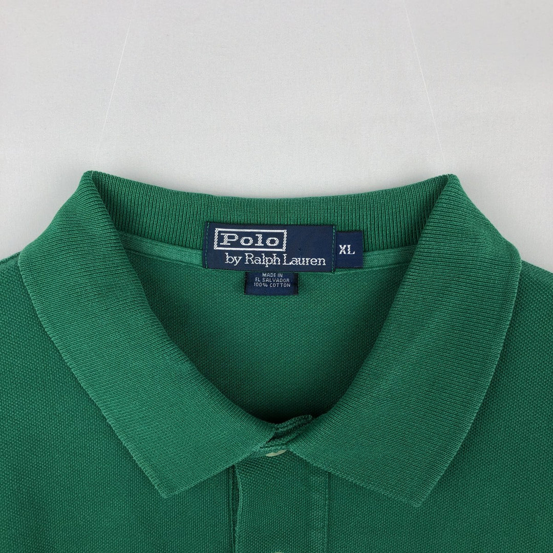 Ralph Lauren POLO by Ralph Lauren short sleeve polo shirt, men's XL size cotton green type Vintage Second Hand