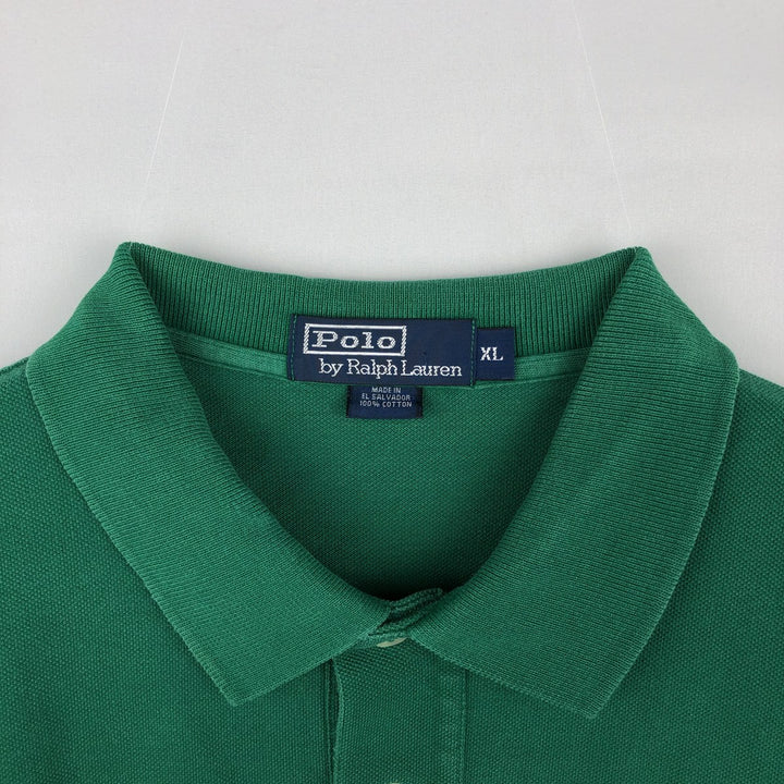 Ralph Lauren POLO by Ralph Lauren short sleeve polo shirt, men's XL size cotton green type Vintage Second Hand