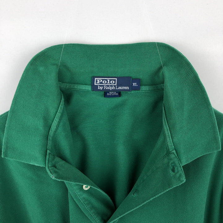 Ralph Lauren POLO by Ralph Lauren short sleeve polo shirt, men's XL size cotton green type Vintage Second Hand