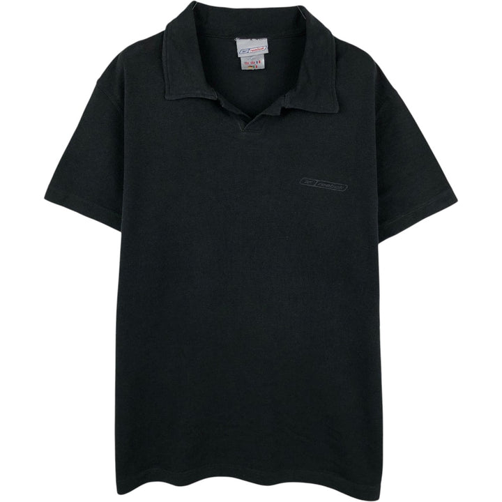 2000'S Reebok Skipper Collar Short-Sleeve Polo Shirt, Men's Size M (approx.) Lyocell black type Vintage Second Hand