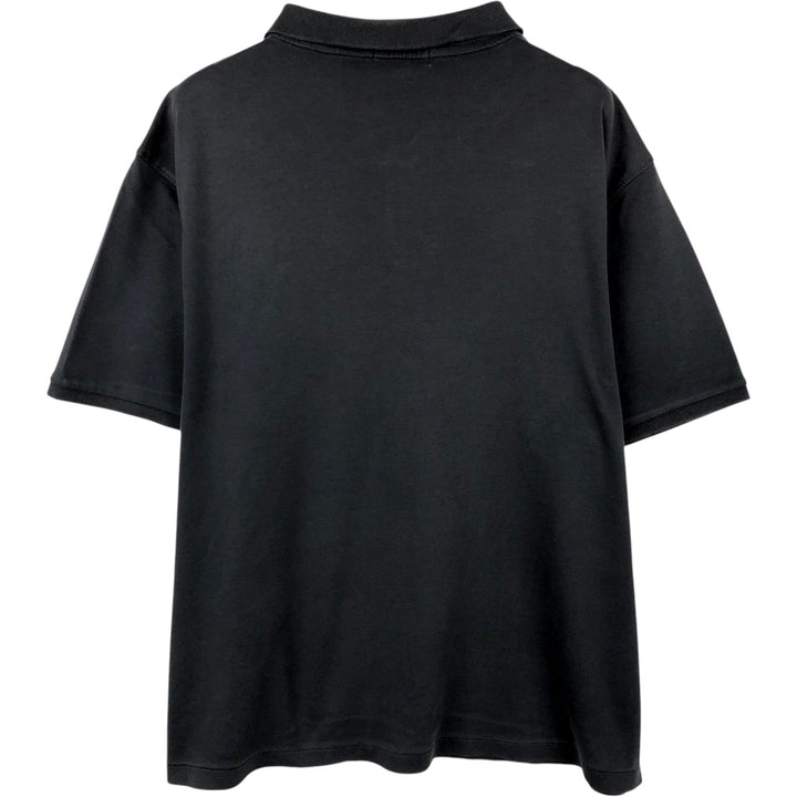 Calvin Klein short sleeve polo shirt, men's XL size cotton black type Vintage Second Hand