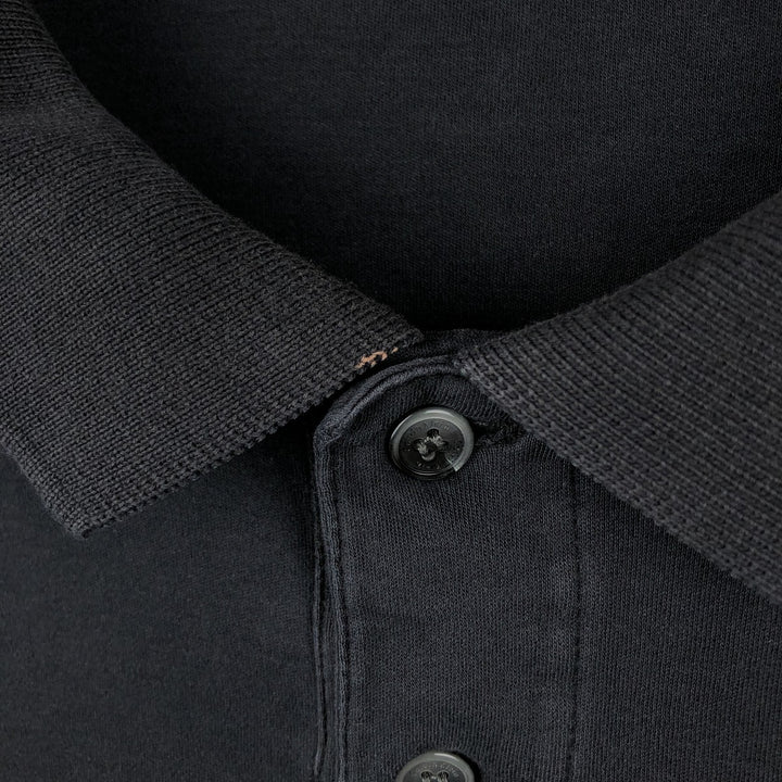 Calvin Klein short sleeve polo shirt, men's XL size cotton black type Vintage Second Hand