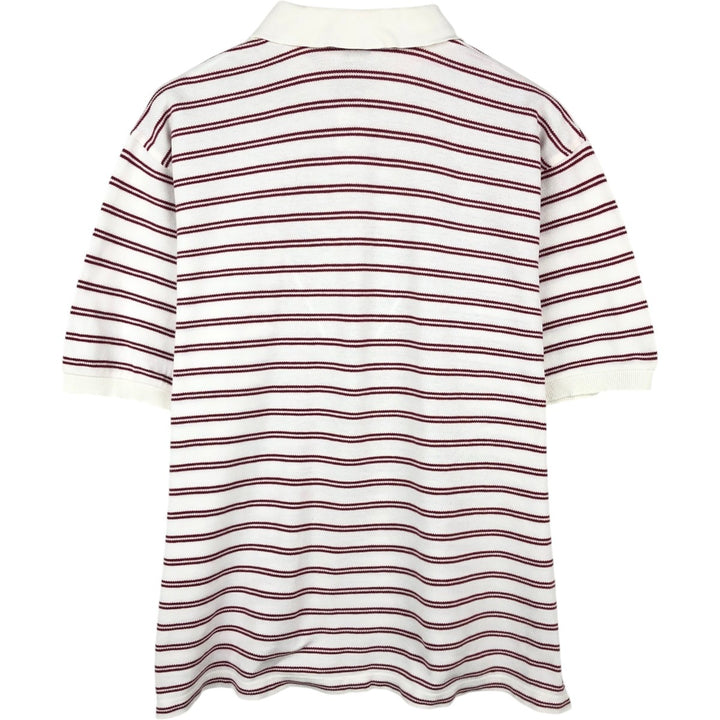 1990'S Brooks Brothers Golden Fleece Short-Sleeve Striped Polo Shirt, Made in USA, Men's Size S (Equivalent), Vintage cotton white type Vintage Second Hand