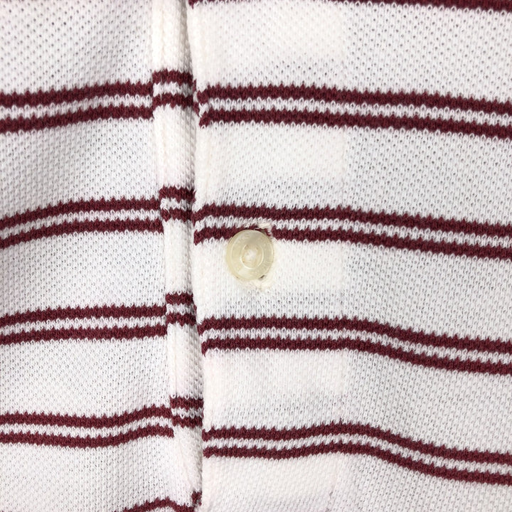 1990'S Brooks Brothers Golden Fleece Short-Sleeve Striped Polo Shirt, Made in USA, Men's Size S (Equivalent), Vintage cotton white type Vintage Second Hand