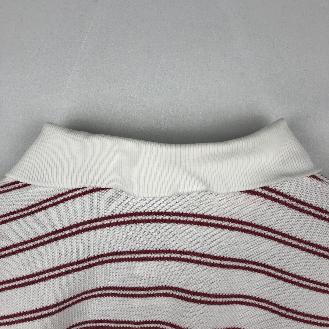 1990'S Brooks Brothers Golden Fleece Short-Sleeve Striped Polo Shirt, Made in USA, Men's Size S (Equivalent), Vintage cotton white type Vintage Second Hand