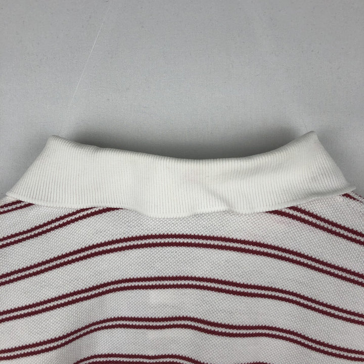 1990'S Brooks Brothers Golden Fleece Short-Sleeve Striped Polo Shirt, Made in USA, Men's Size S (Equivalent), Vintage cotton white type Vintage Second Hand