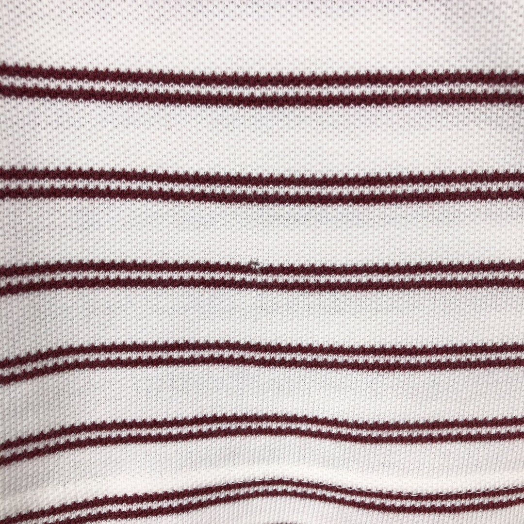 1990'S Brooks Brothers Golden Fleece Short-Sleeve Striped Polo Shirt, Made in USA, Men's Size S (Equivalent), Vintage cotton white type Vintage Second Hand