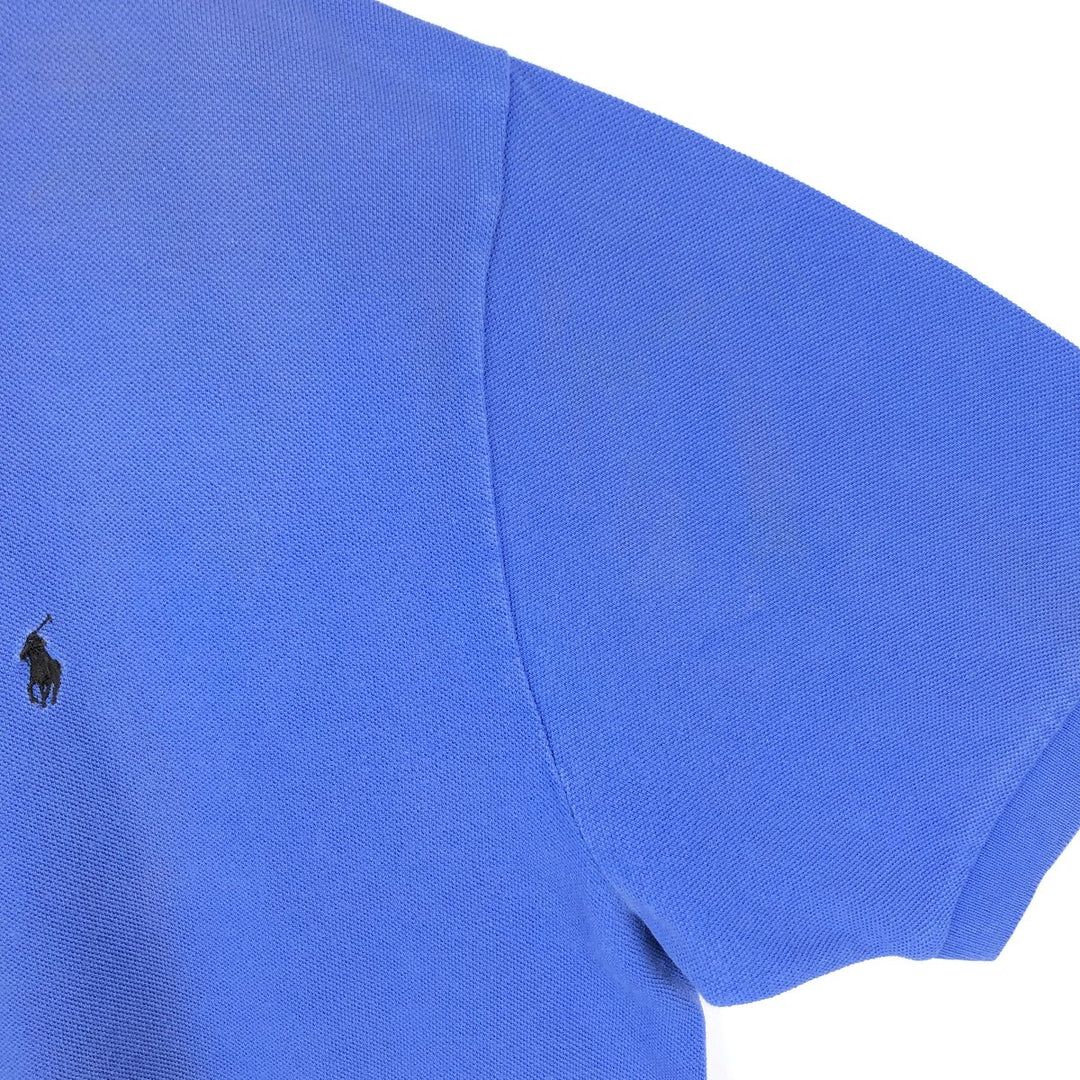 Ralph Lauren POLO by Ralph Lauren short sleeve polo shirt, men's size L cotton blue type Vintage Second Hand