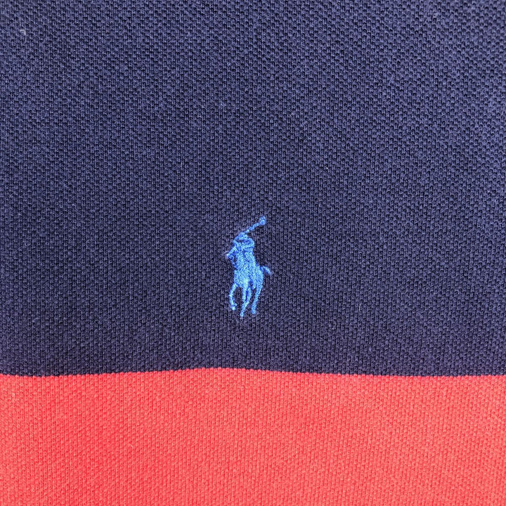 Ralph Lauren POLO by Ralph Lauren short sleeve polo shirt, men's XL size cotton navy blue type Vintage Second Hand